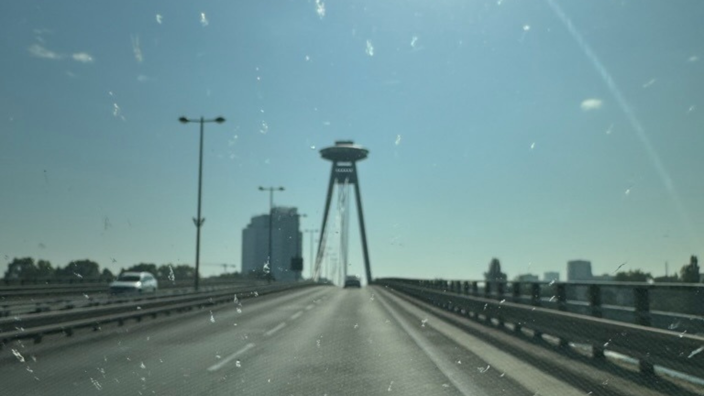 View across a bridge in Bratislava